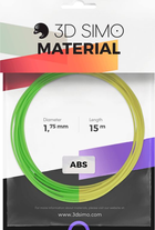 ABS plastik 3Dsimo do drukarki 3D 1.75 mm 120 g Green (G3D3005) - obraz 1