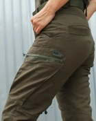 Штани джинси жіночі стрейч канвас ХБ хакі No Brand 58 1722935078_58 - зображення 5