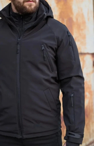 Тактична куртка Хантер Софтшел чорна на сітці 46 No Brand 1722942563 - зображення 4