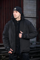 Куртка зимова Хантер Софтшел фліс Поліція чорна 46 No Brand 1722939951 - зображення 1