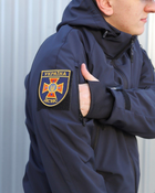 Куртка тактична Хантер Софтшелл темно-синя на сітці 46 No Brand 1722942566 - изображение 6