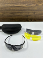 Тактические защитные очки UV400 со сменными линзами Черный (Black) - изображение 4