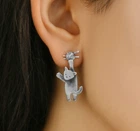 Сережки у вигляді котиків зі срібла 925 (АРТ. №6194) Dadiverin Jewelry