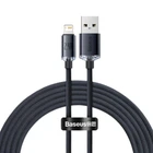 Кабель Baseus Crystal Shine Series USB For Lightning (Apple) Быстрая зарядка 2.4A 2m Кабель для Айфона (CAJY000101) Black