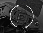 Планка поворотна Пікатінні 360° на рейки шолома (2 шт) + ключ, Чорний ((HL-ACC-51-BK) - зображення 4