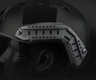 Рельсы крепление на каску шлем + 2 поворотные планки Пикатинни 360°, Black - изображение 7