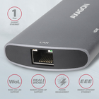 USB-хаб Axagon USB Type-C 5-in-1 + слот SSD M.2 2280 (HMC-6M2) - зображення 4