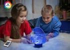 3D ночник "Смурфик" (УВЕЛИЧЕННОЕ ИЗОБРАЖЕНИЕ) подарочная упаковка + 16 цветов + пульт ДУ + сетевой адаптер&nbsp;+ батарейки (3ААА) &nbsp;3DTOYSLAMP
