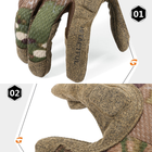 Тактичні військові рукавички WTACTFUL повнопалі, сенсорні multicam L - зображення 2