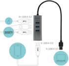 Hub USB i-Tec Metal USB 3.0 4-w-1 (U3HUBMETAL403) - obraz 3