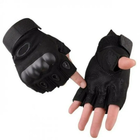 Тактичні рукавички без пальців Oakley / Чоловічі військові рукавички без пальців Чорні L 20-22 см.