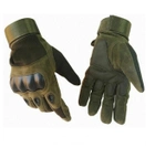 Тактические перчатки полнопалые Зеленые, размер М, Oakley / Закрытые военные перчатки - изображение 3