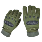 Тактические перчатки полнопалые Зеленые, размер L, Oakley / Закрытые военные перчатки - изображение 8