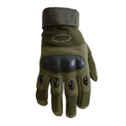 Тактические перчатки полнопалые Зеленые, размер ХL, Oakley / Закрытые военные перчатки - изображение 3