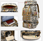 Рюкзак тактичний, похідний на 80 літрів Desert - зображення 4