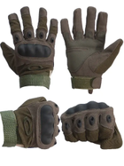 Тактические перчатки полнопалые Зеленые, размер ХL, Oakley / Закрытые военные перчатки - изображение 6