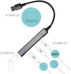 Hub USB i-Tec Metal USB 3.0 4-w-1 (U3HUBMETALMINI4) - obraz 3
