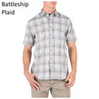 Рубашка 5.11 HUNTER PLAID SHORT SLEEVE SHIRT, 71374 Large, Pacific Navy Plaid - изображение 9
