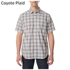 Рубашка 5.11 HUNTER PLAID SHORT SLEEVE SHIRT, 71374 Medium, Coyote Plaid - изображение 2