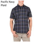 Рубашка 5.11 HUNTER PLAID SHORT SLEEVE SHIRT, 71374 Medium, Pacific Navy Plaid - изображение 2