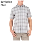 Рубашка 5.11 HUNTER PLAID SHORT SLEEVE SHIRT, 71374 Medium, Pacific Navy Plaid - изображение 9