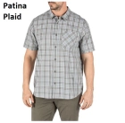 Рубашка с коротким рукавом 5.11 CARSON PLAID SHORT SLEEVE SHIRT 71394 Medium, Blueblood Plaid - изображение 3