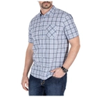 Рубашка с коротким рукавом 5.11 CARSON PLAID SHORT SLEEVE SHIRT 71394 Medium, Blueblood Plaid - изображение 5