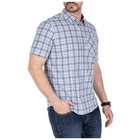 Рубашка с коротким рукавом 5.11 CARSON PLAID SHORT SLEEVE SHIRT 71394 Medium, Black Plaid - изображение 8