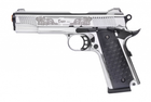 Сигнально-стартовый пистолет KUZEY 911-6, 9+1/9 mm (Matte Chrome Plating, Engraved/Black Grips) add - изображение 1