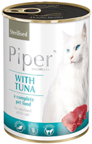 Mokra karma pełnoporcjowa dla kotów dorosłych sterylizowanych Dolina noteci piper z tuńczykiem 400 g (5902921302162) - obraz 1