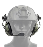 Наушники активные тактические на шлем под рейлы олива Active Helmet Headset Olive - изображение 3