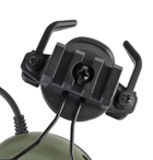 Наушники активные тактические на шлем под рейлы олива Active Helmet Headset Olive - изображение 4