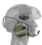Наушники активные тактические на шлем под рейлы олива Active Helmet Headset Olive - изображение 5