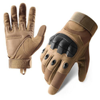 Рукавички тактичні сенсорні BDA; M/8; Койот. Універсальні тактичні рукавички з пальцями. Армійські рукавички - зображення 2