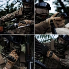 Рукавички тактичні сенсорні BDA; XL/10; Олива. Універсальні тактичні рукавички з пальцями. Армійські рукавички - зображення 8
