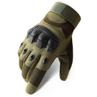 Рукавички тактичні сенсорні BDA; M/8; Олива. Універсальні тактичні рукавички з пальцями. Армійські рукавички - зображення 3