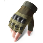 Перчатки тактические BDA; XL/10; Олива. Универсальные тактические перчатки без пальцев. Армейские перчатки. - изображение 3