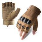 Перчатки тактические BDA; XL/10; Койот. Универсальные тактические перчатки без пальцев. Армейские перчатки. - изображение 2