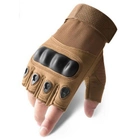 Рукавички тактичні BDA; XL/10; Хакі. Універсальні тактичні рукавички без пальців. Армійські рукавички - зображення 3