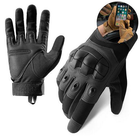 Рукавички тактичні сенсорні BDA; M/8; Ворон. Універсальні тактичні рукавички з пальцями. Армійські рукавички - зображення 1