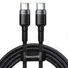 Кабель Baseus Cafule Type-C to Type-C 2м PD2.0 100Вт 5A 20В Black/Grey (CATKLF-ALG1)