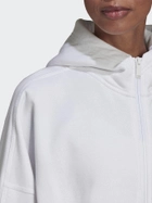 Толстовка на блискавці з капюшоном жіноча Adidas W Sl Hd Fz HE1742 M Біла (4065423148315) - зображення 5