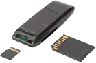 Czytnik kart Digitus USB 2.0 2-w-1 (DA-70310-3) - obraz 1