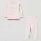 Piżama (koszulka z długim rękawem + spodnie) OVS Pyjama Girl Heavenly Pin 1812959 86 cm Różowa (8056781437834) - obraz 1
