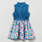 Дитяча сукня для дівчинки OVS Dress W/Aop Skirt Md Wash + Aop 1804378 104 см Синя (8056781109908) - зображення 2