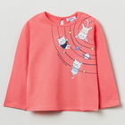 Koszulka z długim rękawem dziewczęca OVS T-Shirt W/Pr Shell Pink 1817543 86 cm Różowa (8056781510186) - obraz 1