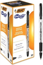 Ручки Bic gel чорні 30шт(3086123546332)