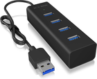 Hub USB Icy Box USB 3.0 4-w-1 (IB-HUB1409-U3) - obraz 4
