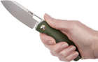 Ніж CJRB Knives Ekko AR-RPM9 Steel Micarta Green (27980356) - зображення 6
