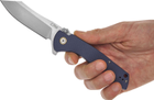 Нож CJRB Knives Kicker SW D2 G10 Blue (27980285) - изображение 6